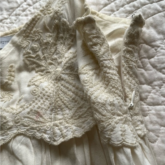 Urban Outfitters Embroidered Mini Dress. Cream. Size S - Picture 6 of 13